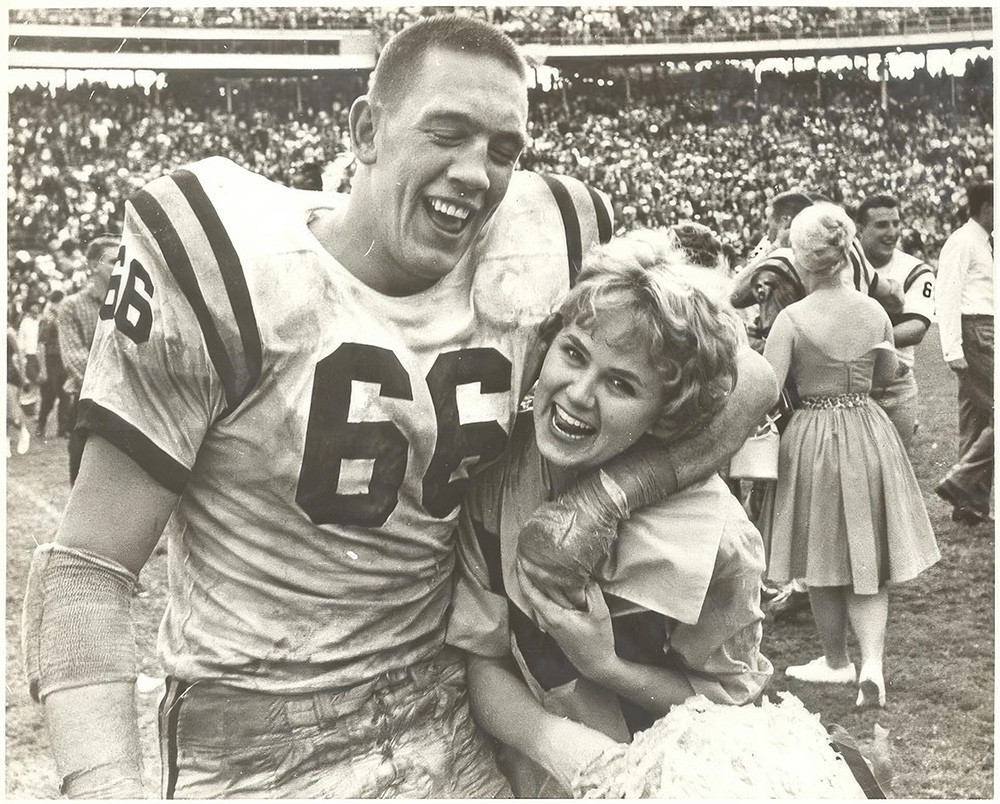 Ed Blaine and cheerleader Orange Bowl Mizzou